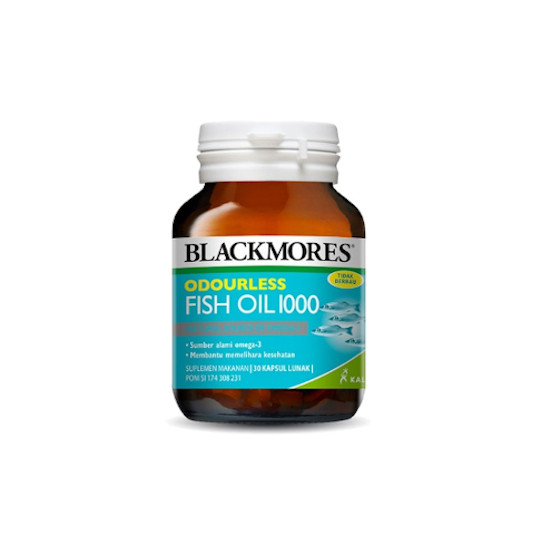 BLACKMORES ODOURLESS FISH OIL 1000 30 KAPSUL BLACKMORES ODOURLESS FISH OIL 1000 30 KAPSUL