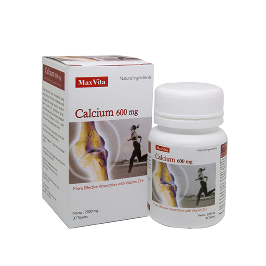 Maxvita Calcium 600 mg 30 Tablet Kegunaan, Efek Samping, Dosis dan