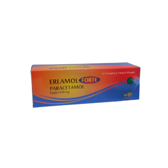 Erlamol Forte 650 mg 10 Kaplet Erlamol Forte 650 mg 10 Kaplet