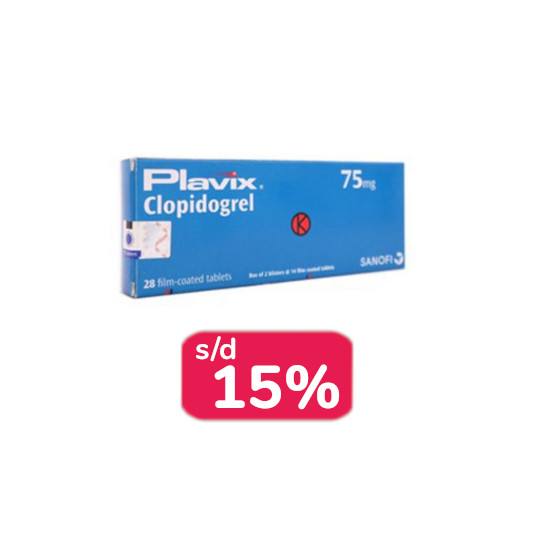 PLAVIX 75 MG 28 TABLET - OBAT RUTIN PLAVIX 75 MG 28 TABLET - OBAT RUTIN