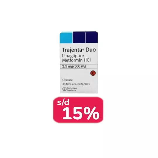 TRAJENTA DUO 2.5 MG/500 MG 30 TABLET - OBAT RUTIN TRAJENTA DUO 2.5 MG/500 MG 30 TABLET - OBAT RUTIN