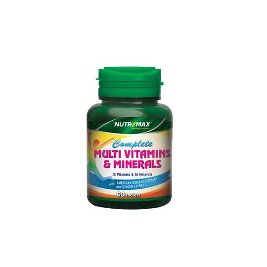 Nutrimax Complete Multivitamins & Minerals 60 Tablet Nutrimax Complete Multivitamins & Minerals 60 Tablet