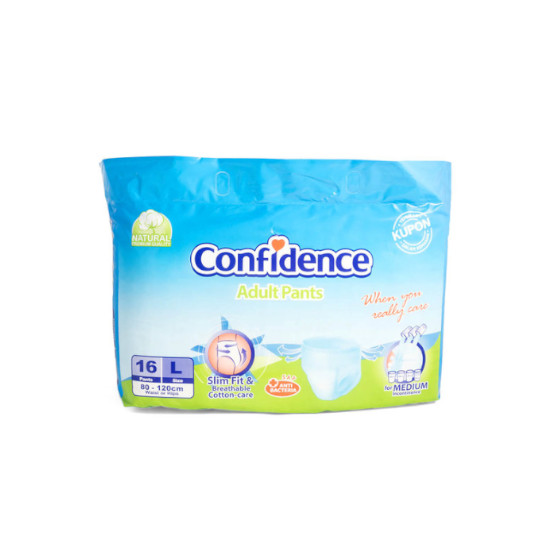 CONFIDENCE ADULT PANTS L 16 PIECES CONFIDENCE ADULT PANTS L 16 PIECES