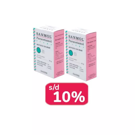 SANMOL DROPS 15 ML 2 BOTOL - LEBIH HEMAT SANMOL DROPS 15 ML 2 BOTOL - LEBIH HEMAT