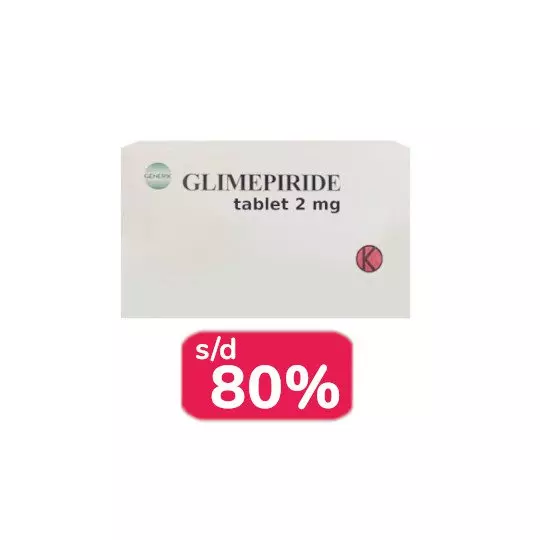 GLIMEPIRIDE 2 MG 30 TABLET - OBAT RUTIN GLIMEPIRIDE 2 MG 30 TABLET - OBAT RUTIN
