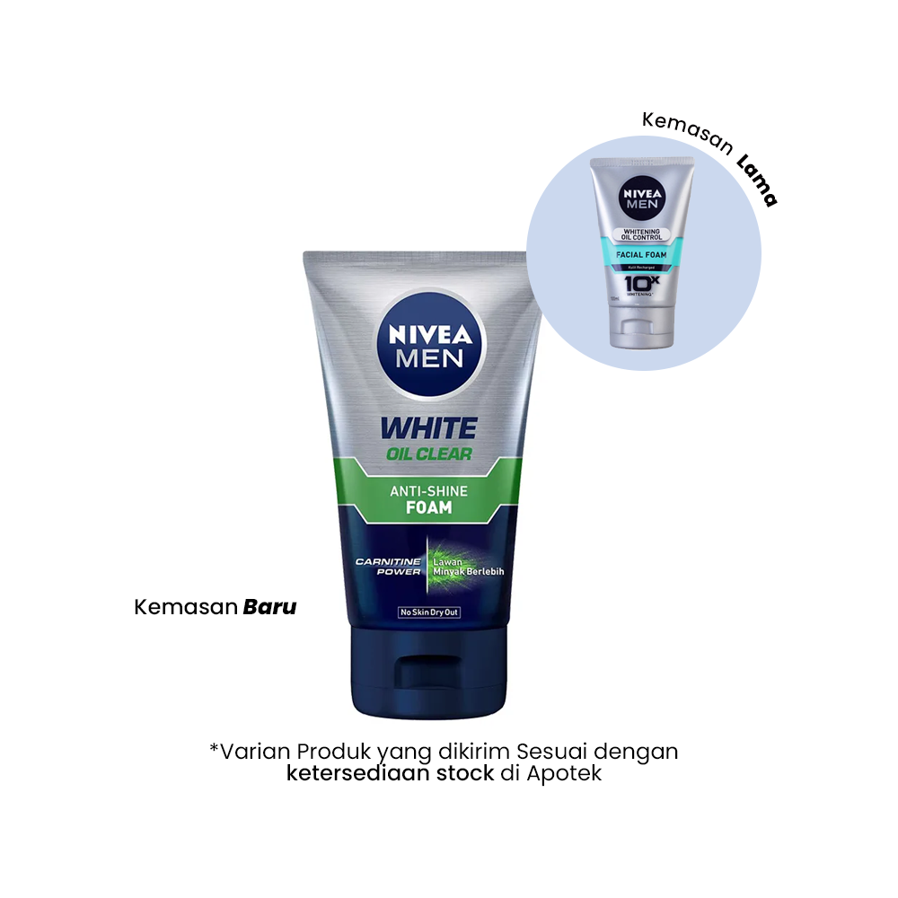Nivea Men Facial Foam Oil Control Whitening / AntiShine Foam White Oil