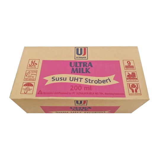 Ultra Milk UHT Stroberi 200 ml 24 Pack Ultra Milk UHT Stroberi 200 ml 24 Pack