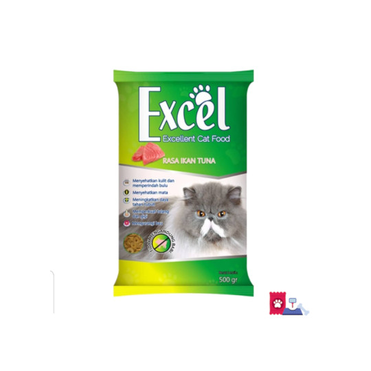 Excel Cat Food Dry Rasa Ikan Tuna Bentuk Donat 500 g Excel Cat Food Dry Rasa Ikan Tuna Bentuk Donat 500 g