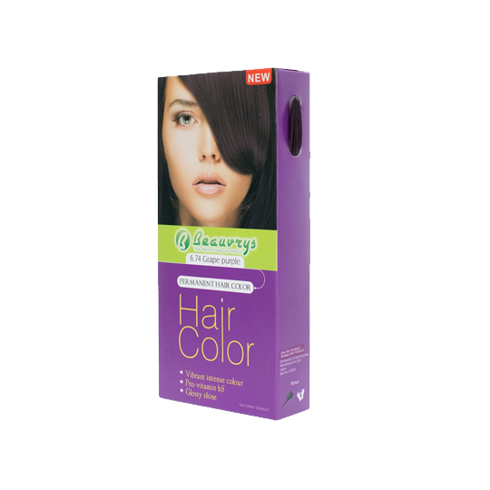 Beauvrys Hair Color Cream Grape Purpel 6.74 Beauvrys Hair Color Cream Grape Purpel 6.74