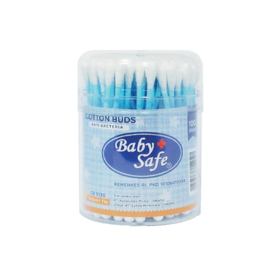 BABY SAFE COTTON BUD REGULAR TIP POT 100 PIECES BABY SAFE COTTON BUD REGULAR TIP POT 100 PIECES