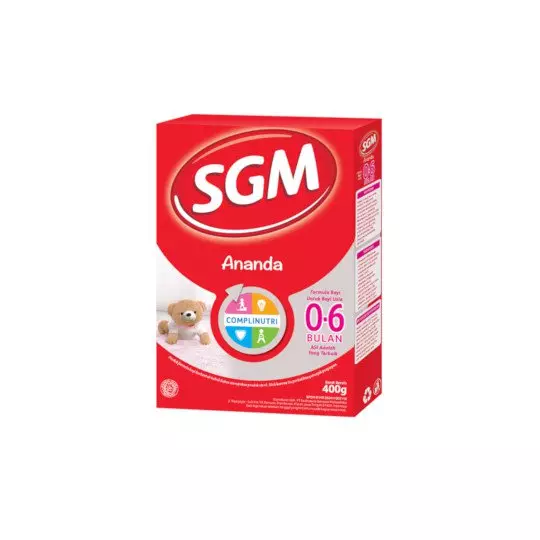 SGM ANANDA 1 (0-6 BULAN) FORMULA BAYI BUBUK 400 GR SGM ANANDA 1 (0-6 BULAN) FORMULA BAYI BUBUK 400 GR