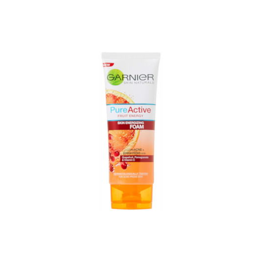 Garnier Pure Active Fruit Energy Facial Foam 50 ml Kegunaan, Efek