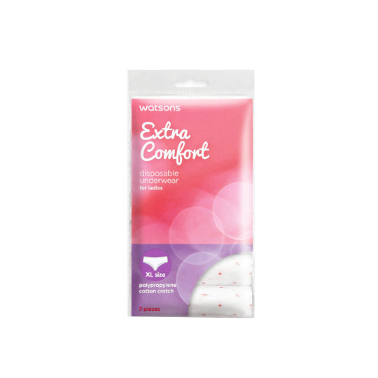 WATSONS DISPOSABLE UNDERWEAR FOR LADIES SIZE XL 7 PIECES WATSONS DISPOSABLE UNDERWEAR FOR LADIES SIZE XL 7 PIECES