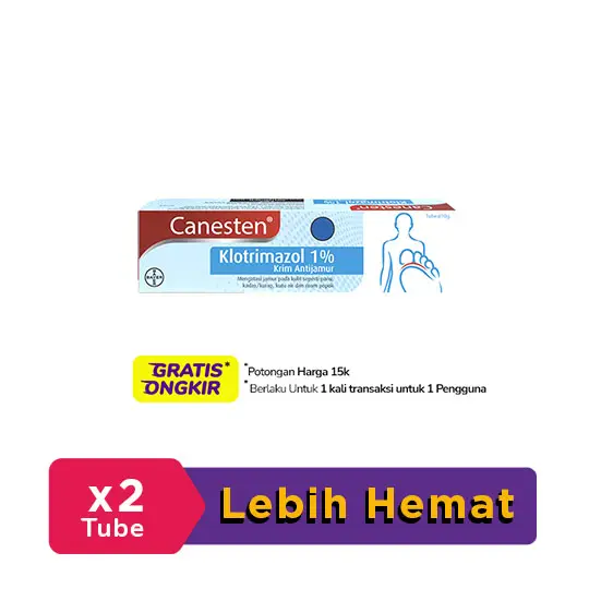Canesten Cream 10 g 2 Tube Hemat Borongan Kegunaan, Efek Samping, Dosis dan Aturan Pakai