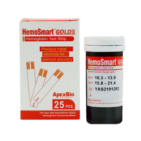 HemoSmart GOLD Hemoglobin Test 25 Strip HemoSmart GOLD Hemoglobin Test 25 Strip