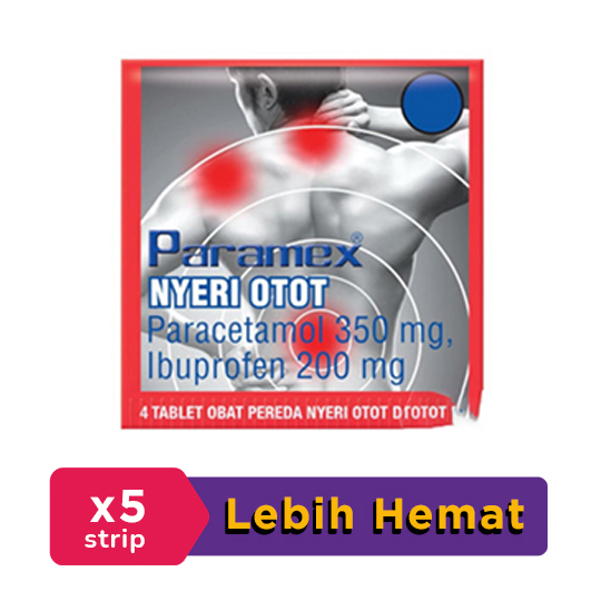 Paramex Nyeri Otot 5 Strip (4 Tablet/Strip) Hemat Borongan Kegunaan