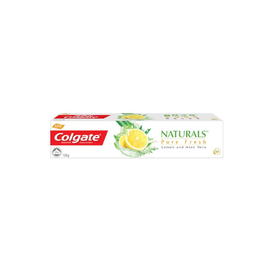 COLGATE TOOTHPASTE NATURAL PURE FRESH LEMON 120 G COLGATE TOOTHPASTE NATURAL PURE FRESH LEMON 120 G