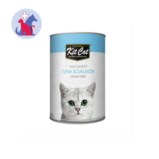 Kit Cat Tuna & Salmon 400 g Kegunaan, Efek Samping, Dosis dan Aturan