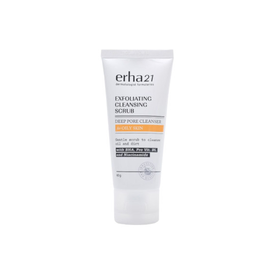 Erha21 Exfoliating Cleansing Scrub For Oily Skin 60 g Kegunaan, Efek