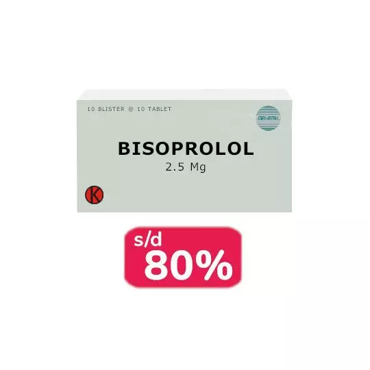 BISOPROLOL 2.5 MG 30 TABLET - OBAT RUTIN BISOPROLOL 2.5 MG 30 TABLET - OBAT RUTIN
