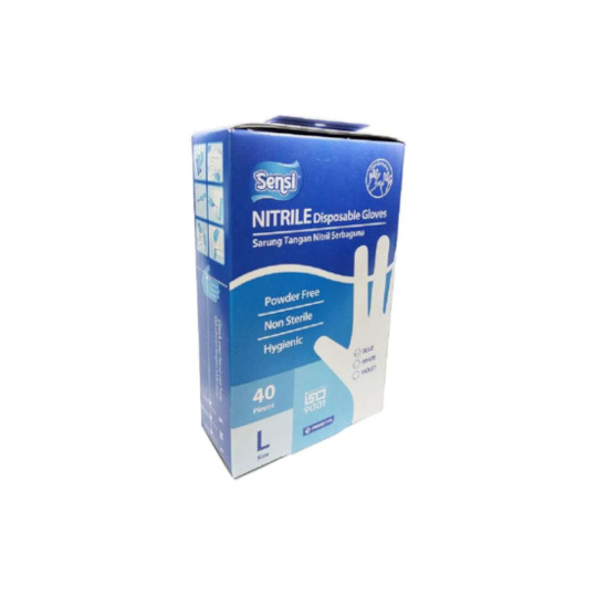 Sensi Nitrile Gloves L 40 Pieces Sensi Nitrile Gloves L 40 Pieces