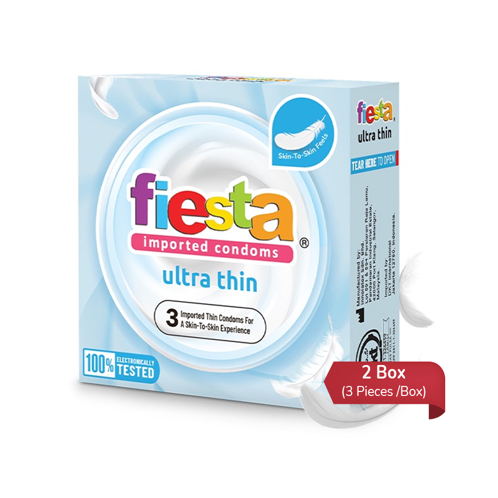 Kondom Fiesta Ultra Thin 2 Box (3 Pieces/Box) - Hemat Borongan Kondom Fiesta Ultra Thin 2 Box (3 Pieces/Box) - Hemat Borongan