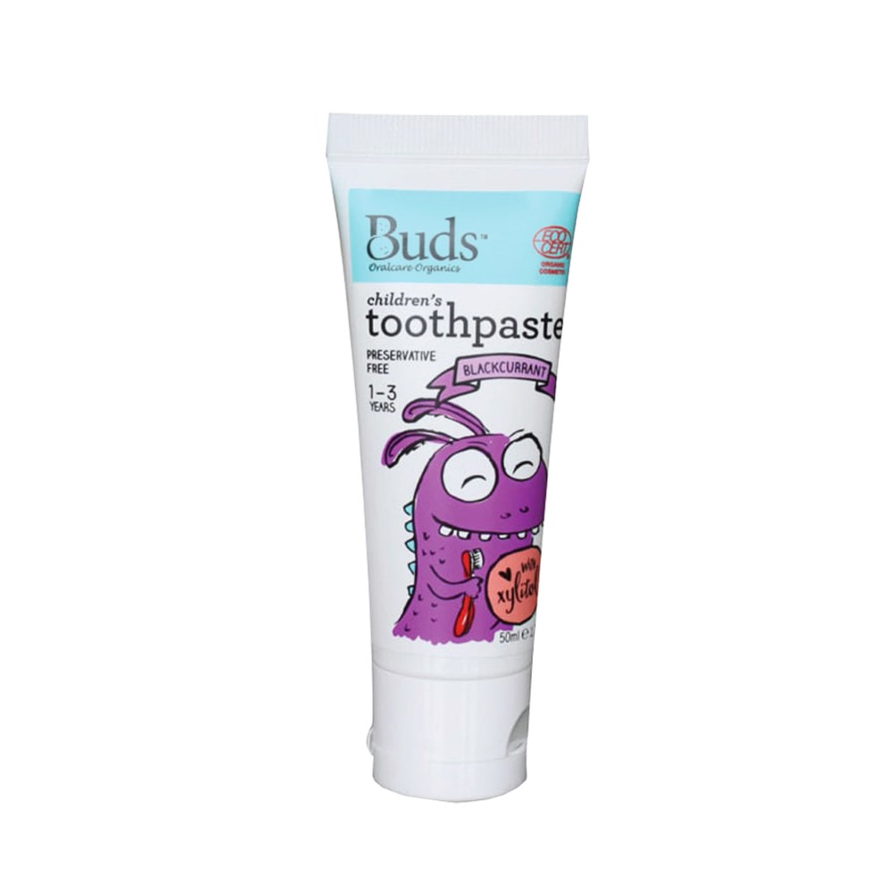 Buds Organics Toothpaste With Xylitol Blackcurrant 13 Tahun 50 ml