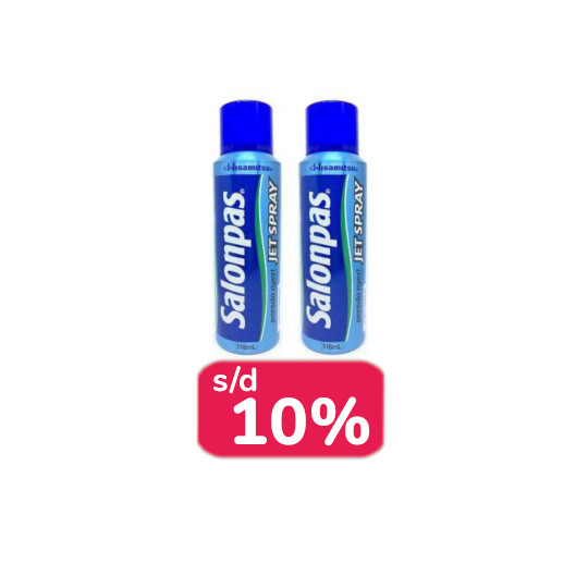 Salonpas Jet Spray 118 ml 2 Botol - Lebih Hemat Salonpas Jet Spray 118 ml 2 Botol - Lebih Hemat