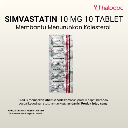 Simvastatin 10 mg 10 Tablet