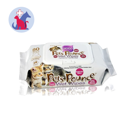 Bioion Pets Pounce Wet Wipes 80 Sheets Bioion Pets Pounce Wet Wipes 80 Sheets