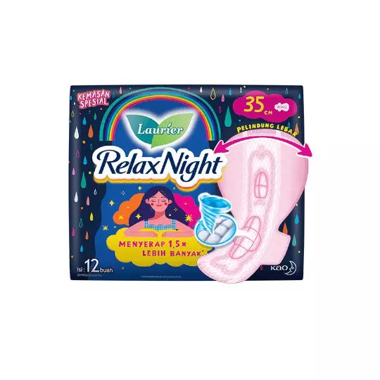 LAURIER RELAX NIGHT WING 35 CM 12 PADS LAURIER RELAX NIGHT WING 35 CM 12 PADS