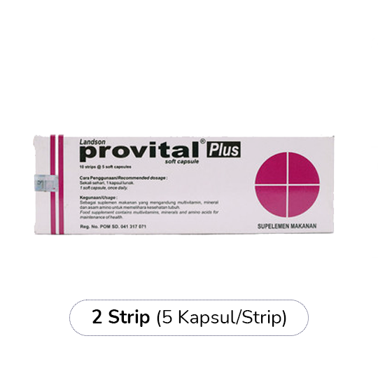 Provital Plus 2 Strip (5 Kapsul/Strip) - Hemat Borongan Provital Plus 2 Strip (5 Kapsul/Strip) - Hemat Borongan