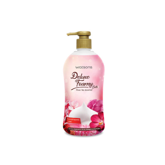 WATSONS DELUXE FOAMY BATH ROSE TEA 500 ML WATSONS DELUXE FOAMY BATH ROSE TEA 500 ML