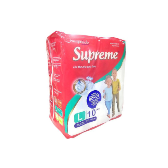SUPREME ADULT DIAPERS L 10 PIECES SUPREME ADULT DIAPERS L 10 PIECES