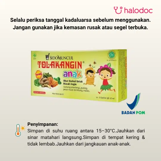 Tolak Angin Anak Cair Plus Madu 10 ml 5 Sachet - Gambar 5