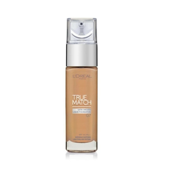 Loreal True Match Smooth Satin Liquid Foundation G7 Gold Amber Loreal True Match Smooth Satin Liquid Foundation G7 Gold Amber