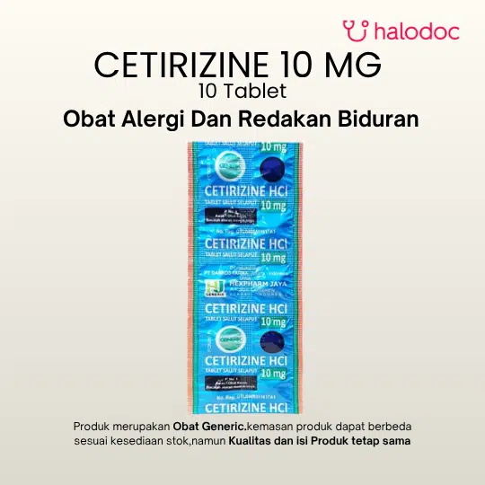 Cetirizine 10 mg 10 Tablet