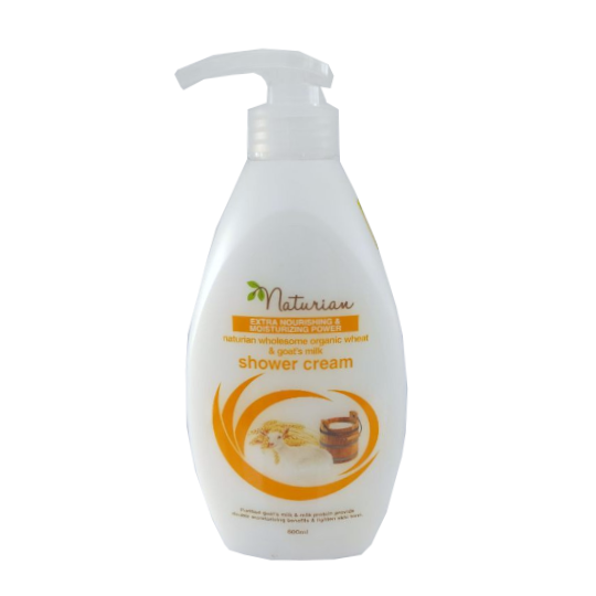 Naturian Shower Cream Wholesome Organic Wheat & Goats Milk 600 ml Naturian Shower Cream Wholesome Organic Wheat & Goats Milk 600 ml