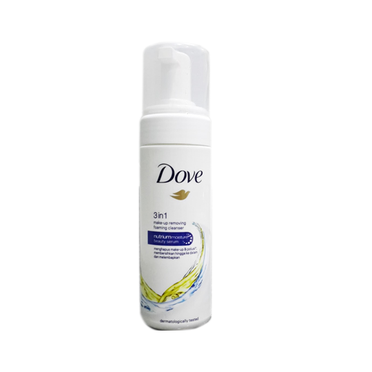Dove 3 in 1 Make Up Removing Foaming Cleanser 150 ml Kegunaan, Efek