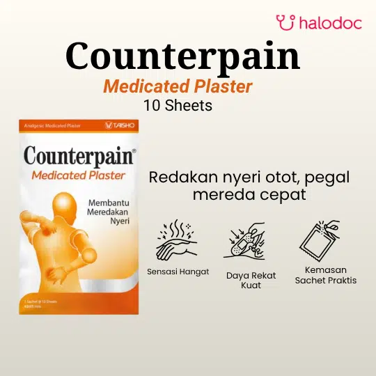 Counterpain Medicated Plaster 10 Sheets - Gambar 1