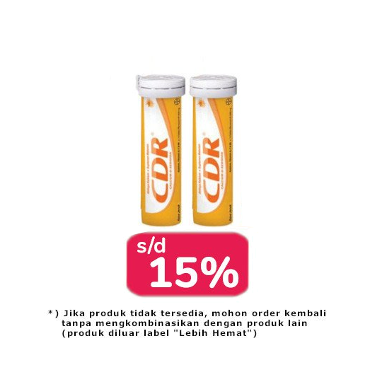 CDR Effervescent 2 Tube (@10 Tablet) - Lebih Hemat CDR Effervescent 2 Tube (@10 Tablet) - Lebih Hemat