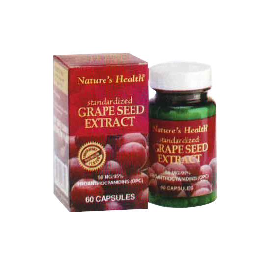 NATURE'S HEALTH GRAPE SEED EXTRACT 60 KAPSUL NATURE'S HEALTH GRAPE SEED EXTRACT 60 KAPSUL
