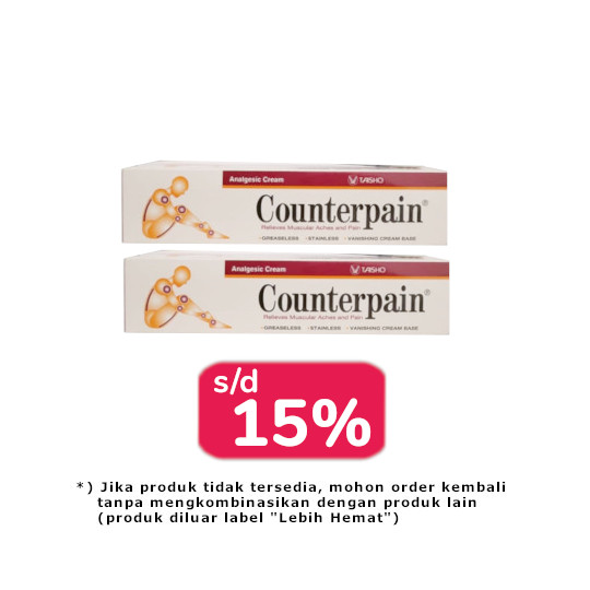 Counterpain Cream 120 g 2 Tube - Lebih Hemat Counterpain Cream 120 g 2 Tube - Lebih Hemat