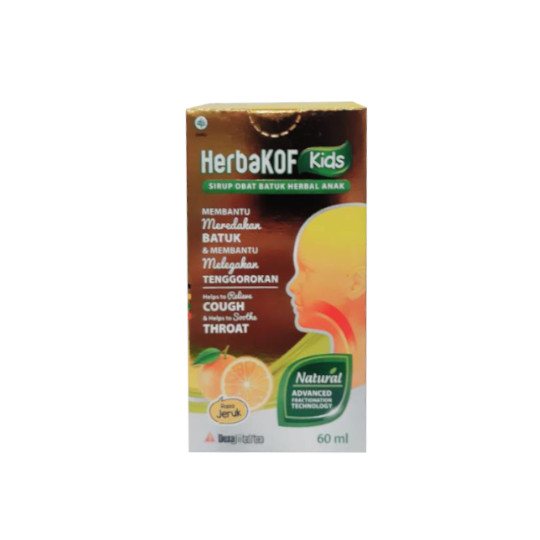 Herbakof Kids Sirup Rasa Jeruk 60 ml Herbakof Kids Sirup Rasa Jeruk 60 ml