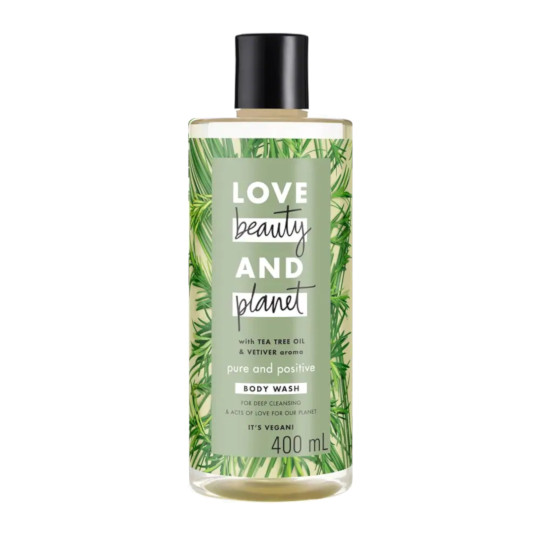 LOVE BEAUTY PLANET PURE AND POSITIVE BODY WASH 400 ML LOVE BEAUTY PLANET PURE AND POSITIVE BODY WASH 400 ML