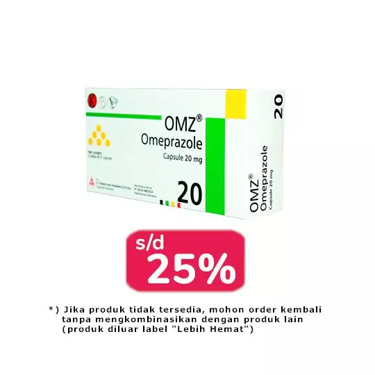 OMZ 20 MG 30 KAPSUL - LEBIH HEMAT OMZ 20 MG 30 KAPSUL - LEBIH HEMAT