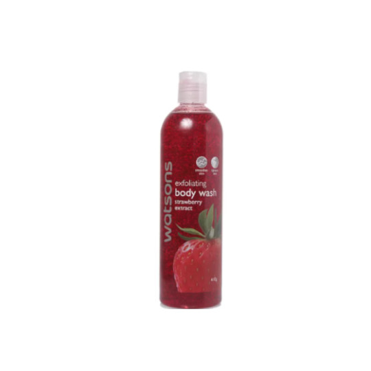 Watsons Exfoliating Body Wash Strawberry Extract 410 g Kegunaan, Efek