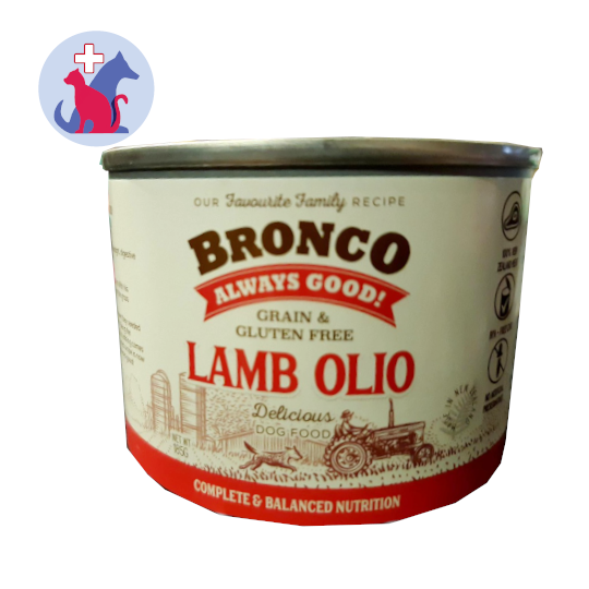 Bronco Dog Food Grain & Gluten Free Lamb Olio 185 g Bronco Dog Food Grain & Gluten Free Lamb Olio 185 g
