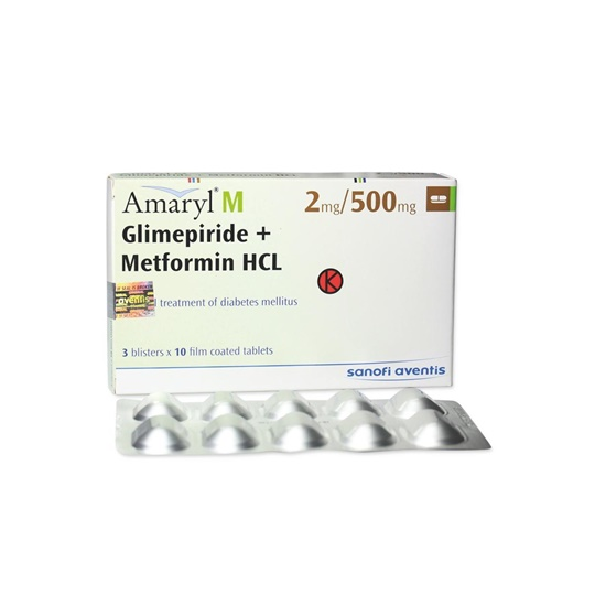 Amaryl M 2 mg/500 mg 10 Tablet Amaryl M 2 mg/500 mg 10 Tablet