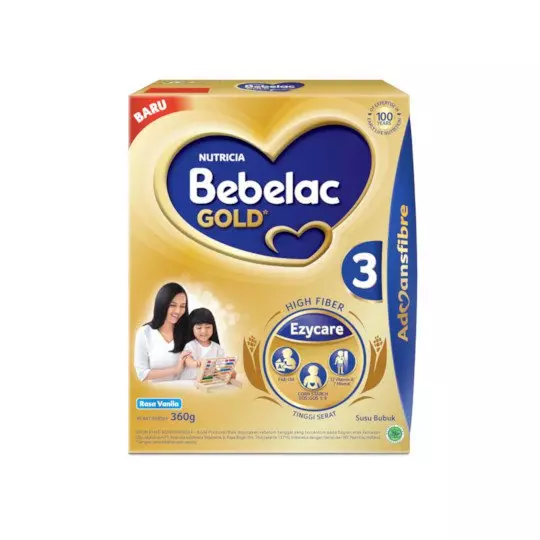 BEBELAC GOLD 3 VANILA SUSU BUBUK TINGGI SERAT 360 GR BEBELAC GOLD 3 VANILA SUSU BUBUK TINGGI SERAT 360 GR